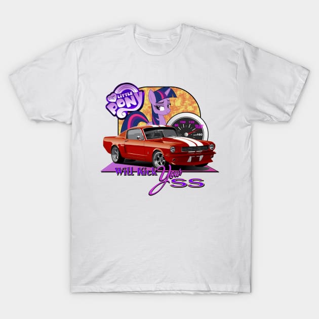 Classic Mustang - My Little Pony Will Kick Your SS ! T-Shirt by RGDesignIT